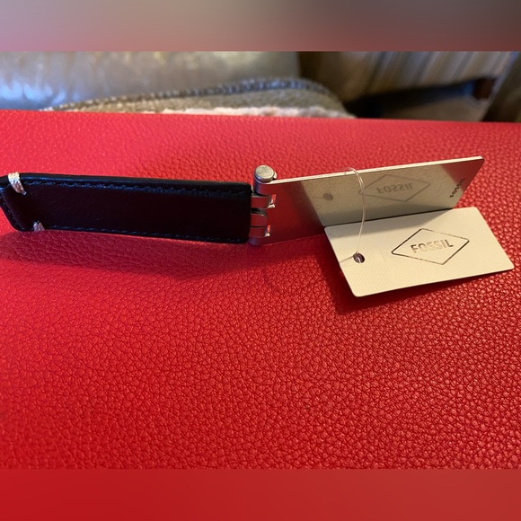 Fossil Men's Leather Wrapped Hinged Money Clip BNWT - Picture 3 of 7